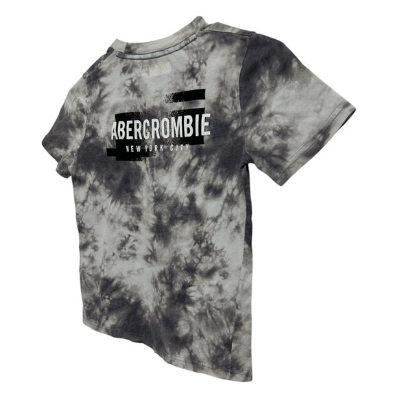 Abercrombie & Fitch Kids Boys Size 7/8 Tie-Dye T-Shirt Grey Black Short Sleeve - Picture 5 of 16